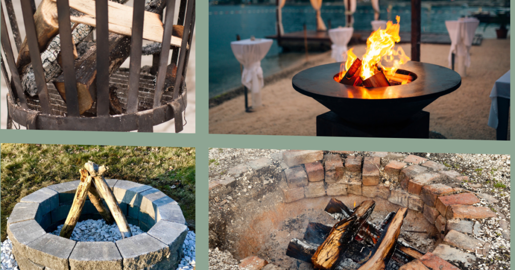 Selection of fire pits from moulded to rustic