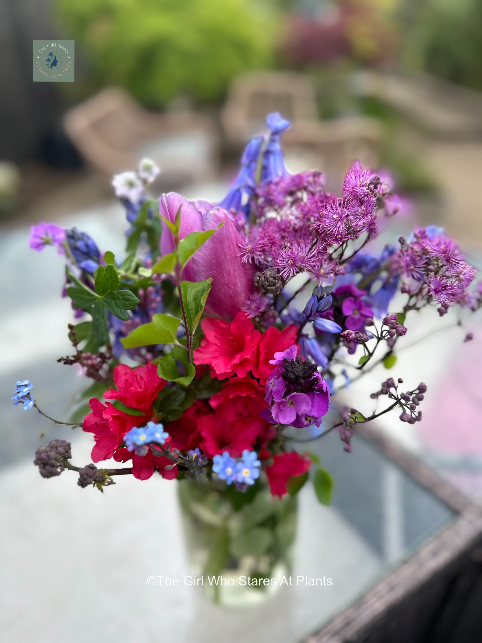 Bunch of cutting flowers from spring